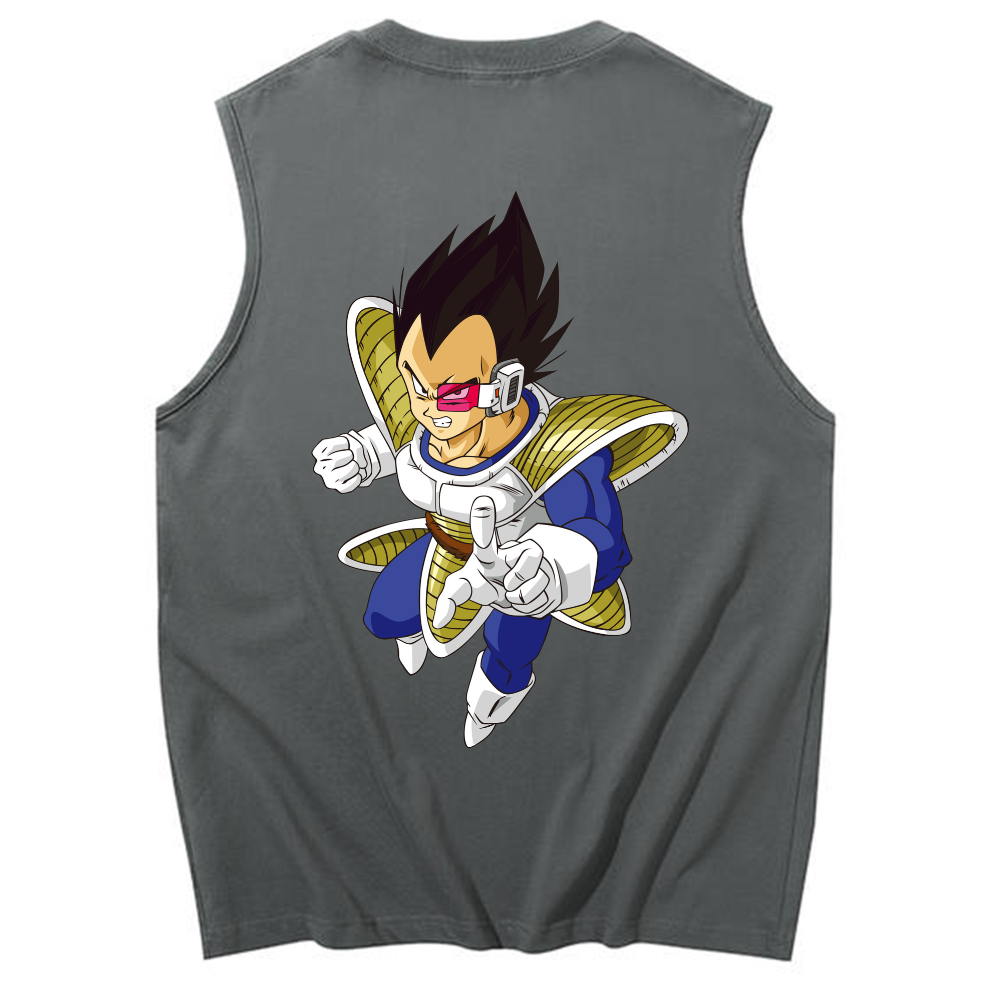 （画像用） ドラゴンボール ベジータ四世（Bejīta Yonsei）DRAGON BALL Vegeta IV コットン100％タンクトップ（背面プリント）